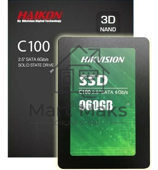 Накопитель SSD Hikvision HS-SSD-C100/960G Hiksemi, 960Gb, SATA III, 2.5