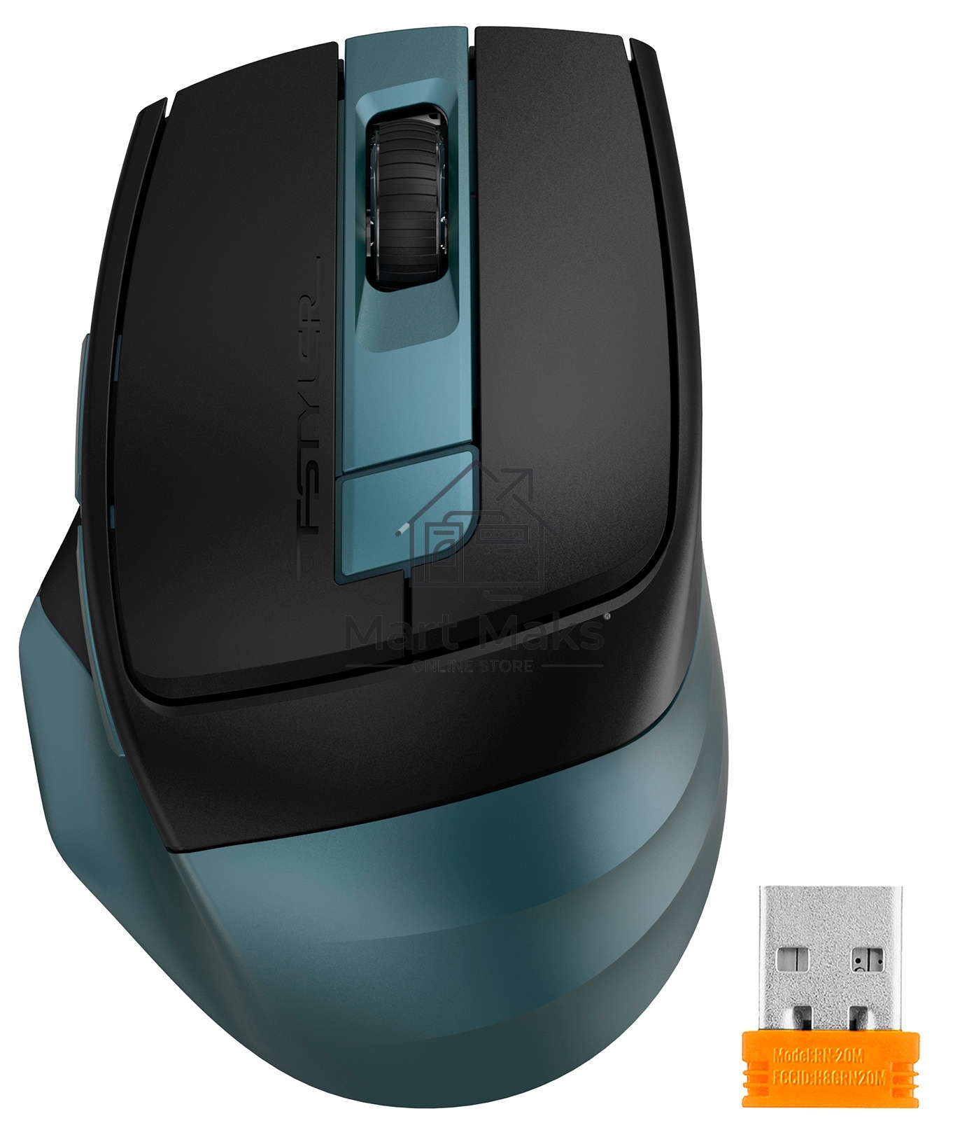 Мышь беспроводная A4Tech Fstyler FB35C зеленый/черный, 2000 dpi, радиоканал, Bluetooth, USB, кнопки - 6