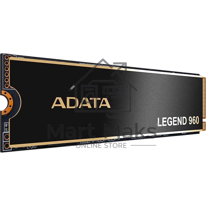 Накопитель SSD ADATA LEGEND 960, 2Tb, PCIe 4.0 x4, M.2 2280, NVMe, R/W 7400/6800, с радиатором