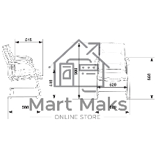 Кресло офисное Бюрократ T-9927WALNUT-AV черный, кожа, полозья дерево