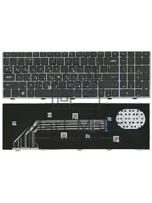 Клавиатура для ноутбука HP ProBook 4540S 4545S черная с серой рамкой