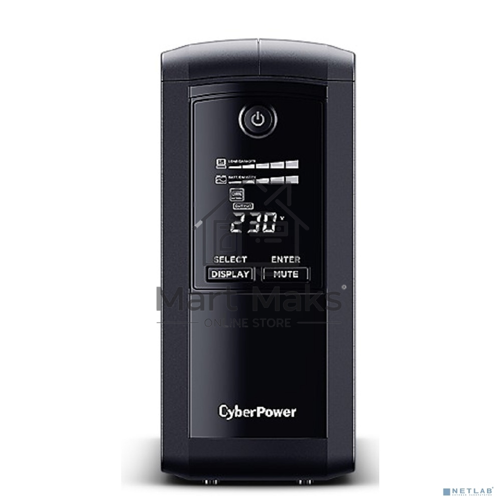 Источник бесперебойного питания UPS CyberPower VP700EILCD Line-Interactive 700VA/390W USB/RS-232/RJ11/45 (6 IEC С13)