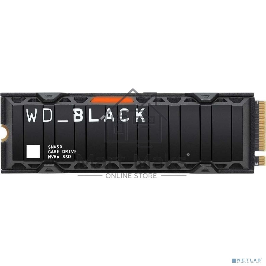 Накопитель SSD WD Black SN850 WDS500G1XHE, 500Gb, PCIe 4.0 x4, M.2 2280, NVMe, R/W 7000/4100