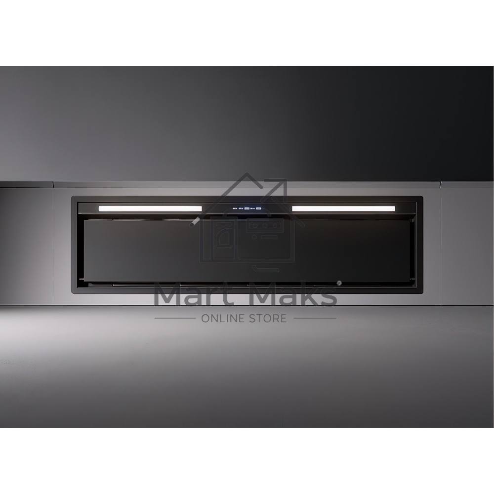 Встраиваемая вытяжка FALMEC GRUPPO INCASSO PLUS 50 BK, серия Design, 53 см, электронное управление, светодиодное освещение, периметральное всасывание, 3 скорости, отвод/циркуляция, интенсивный режим, режим 24 часа, максимальная производительность 1280 м3/