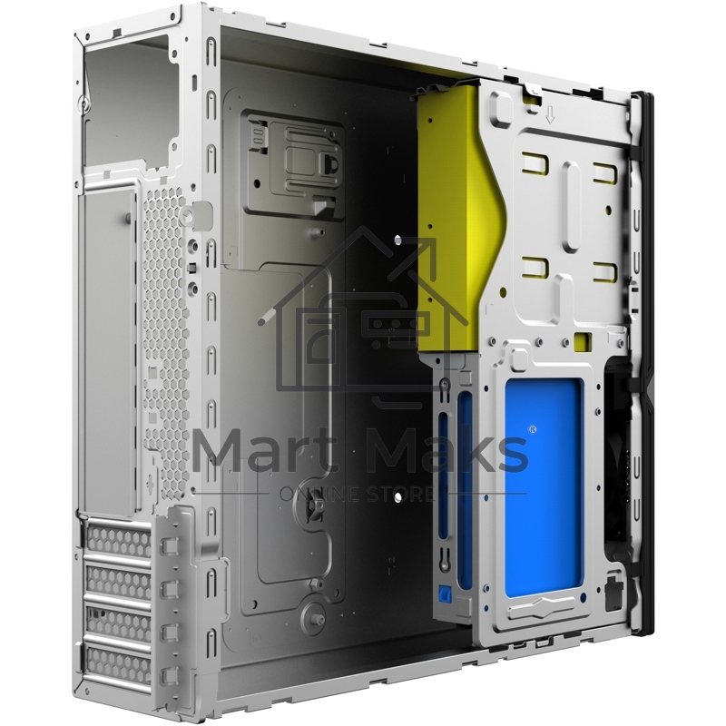 Компьютерный корпус без блока питания/ Case Foxline mATX Desktop w/o PSU, 2xUSB3.0, 2xUSB2.0, toolless, Black, 8cm. fan, no powercord