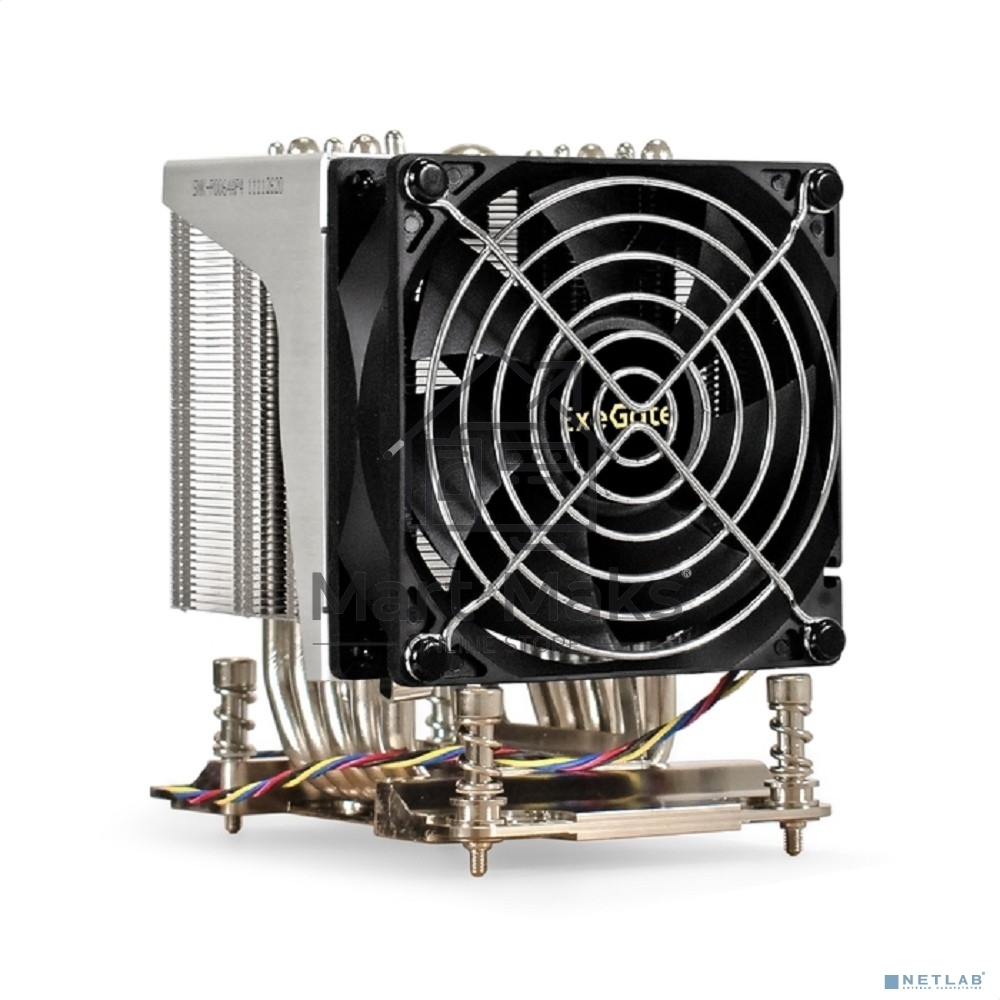 Кулер для процессора ExeGate ESNK-P0064AP4.PWM.4U.SP3.Cu серебристый, 92 мм, алюминий/медь, 3800 об/мин, 44 дБ, 4 pin, 280 Вт, 125.4 мм