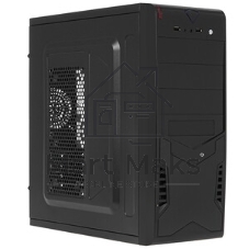 Компьютерный корпус Miditower ExeGate CP-601-UNS500 (ATX, БП UNS500 с вент. 12см, 2*USB, аудио, черный)