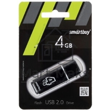 Флешка USB Smartbuy Glossy series Blue (SB4GbGS-B), 4Gb, USB 2.0, R/W 25/15, синий
