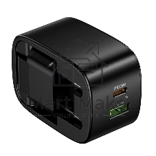 Зарядное устройство Hoco 20Вт, 3А, QC3.0/PD, 1xUSB, 1xType-C, CS101A, черный, коробка