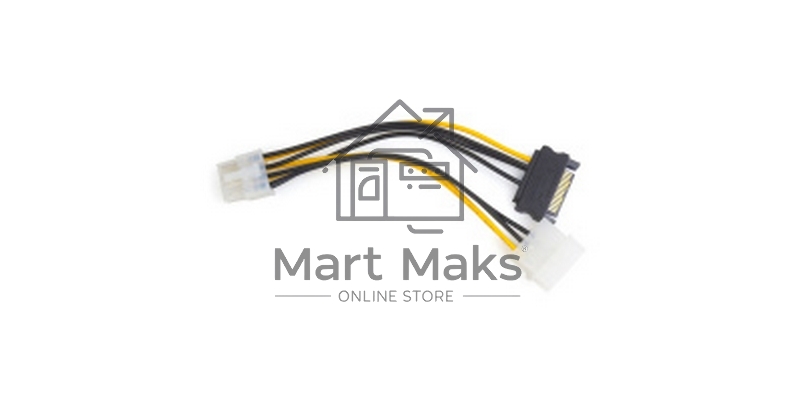 Разветвитель питания Cablexpert CC-PSU-82, Molex+SATA->PCI-Express 8pin, для подключения в/к PCI-Е (8pin) к б/п ATX
