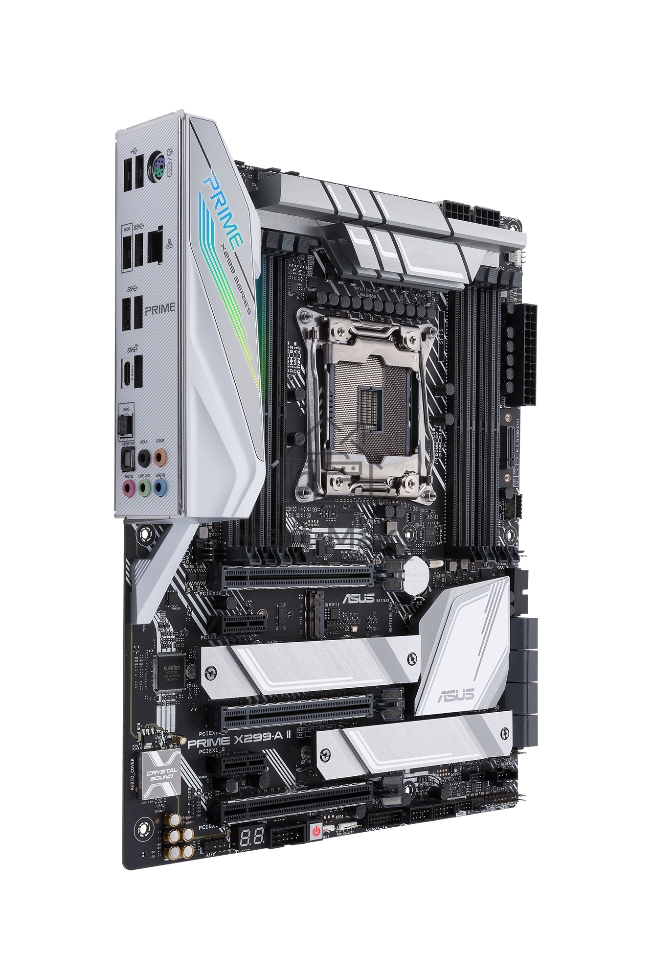 Материнская плата ASUS PRIME X299-A II, LGA 2066, Intel X299, 8xDDR4, 8xSATA, 3xM.2, 1xPCIe 3.0 x8, 2xPCIe 3.0 x16, 2xPCIe x1, 1x 1Gb LAN, 1xUSB 3.2 Gen 2, 2xUSB 3.2 Gen 1, 2xUSB 2.0, 5x3.5 мм, 7.1, ATX