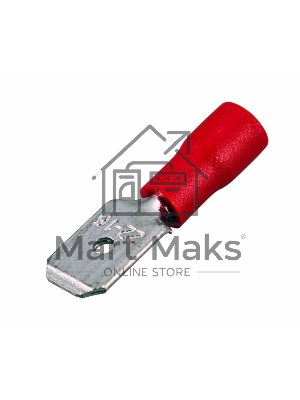 Клеммы,сжим Rexant (08-0313) КЛЕММА ПЛОСКАЯ изолированная (КПИ штекер - 6.3мм) 0.5-1.5мм (MDD1.25-250, VM1.25-250) (100 шт. в уп.)