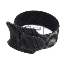 Хомуты-липучки на основе ленты Velcro VT-125x11BK 125 x 11 мм, черные (12 шт.)