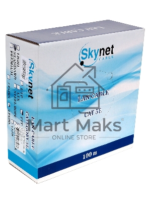 Кабель SkyNet Standart FTP indoor 4x2x0,48, медный, FLUKE TEST, кат.5e, однож., 100 м, box, серый