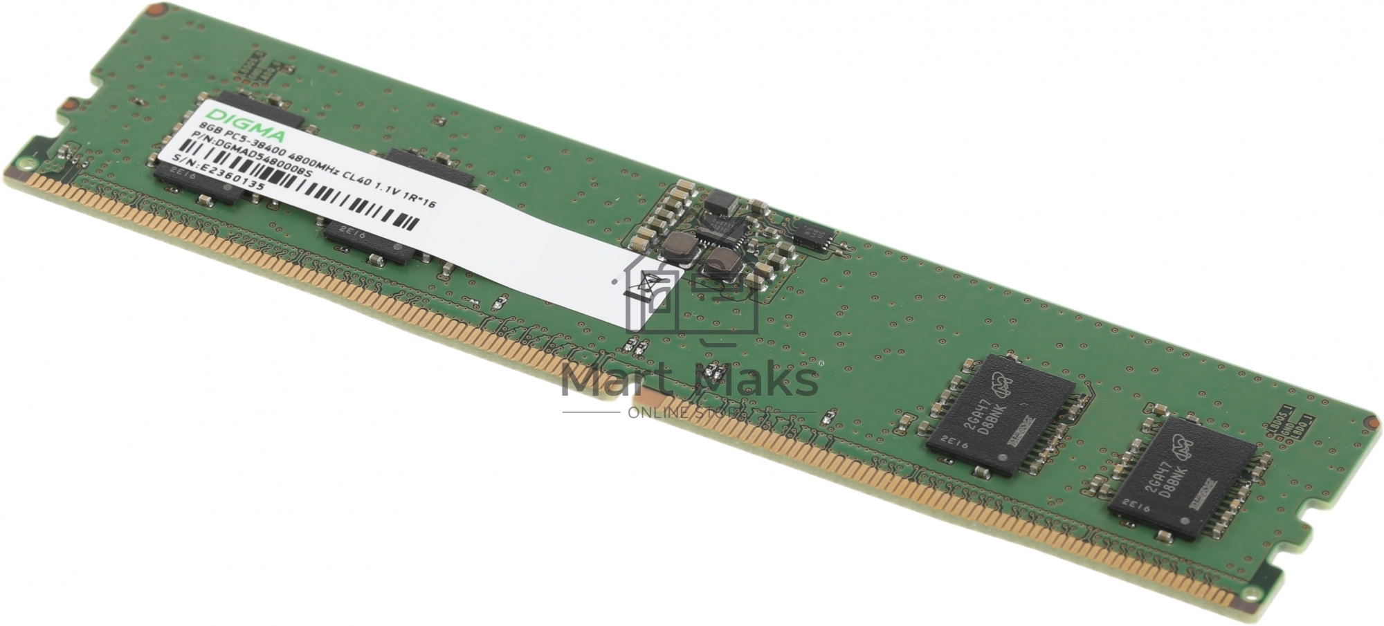 Оперативная память Digma, DDR5, 8GB (1x8GB), 4800MHz, CL40, DIMM