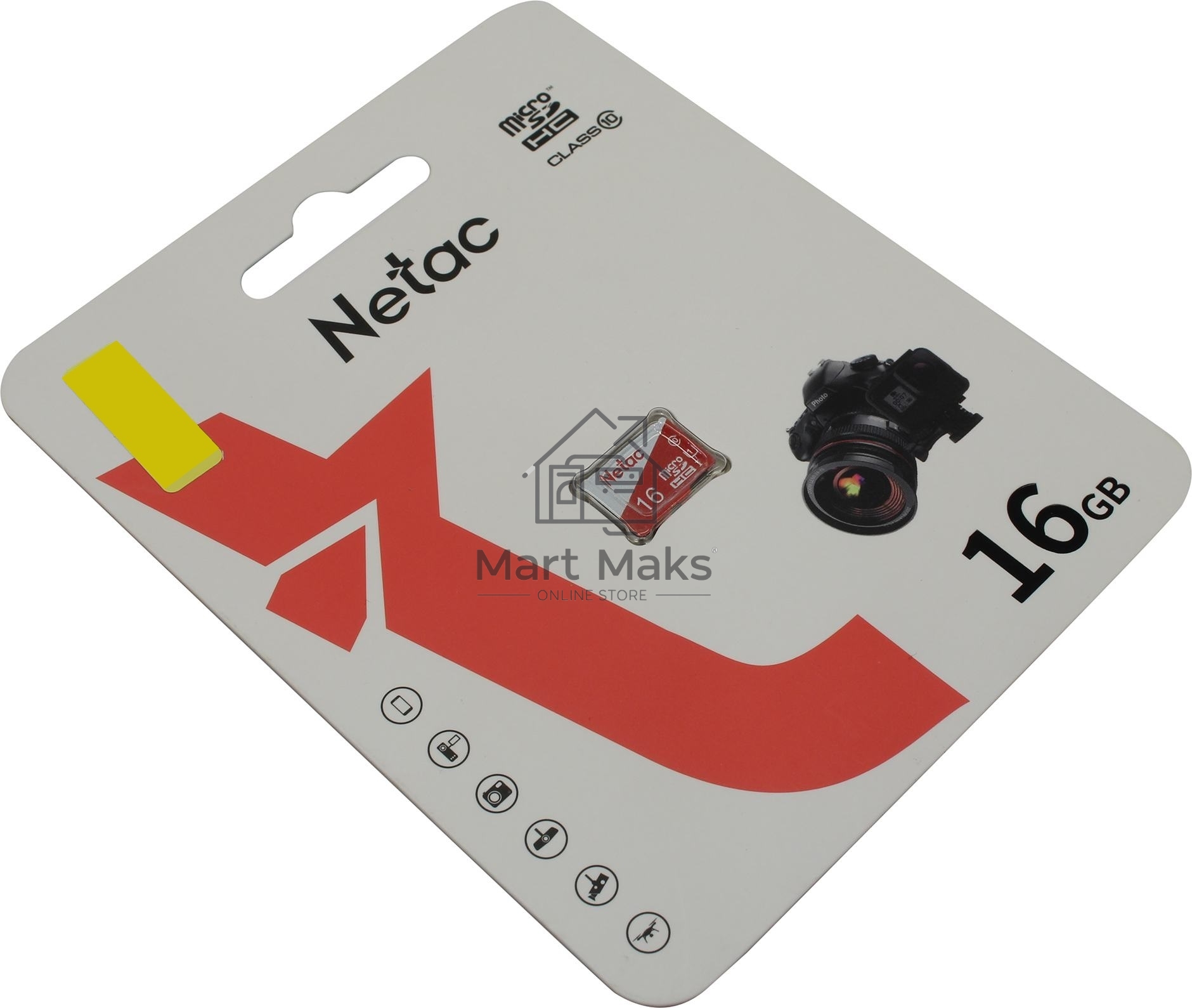 Флеш карта microSDHC 16Gb Netac P500 ECO (50/95 Mb/s, no adapter) (NT02P500ECO-016G-S)