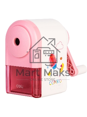 Точилка для карандашей механическая Deli E0641S, 1 отверстие, пластик, ассорти