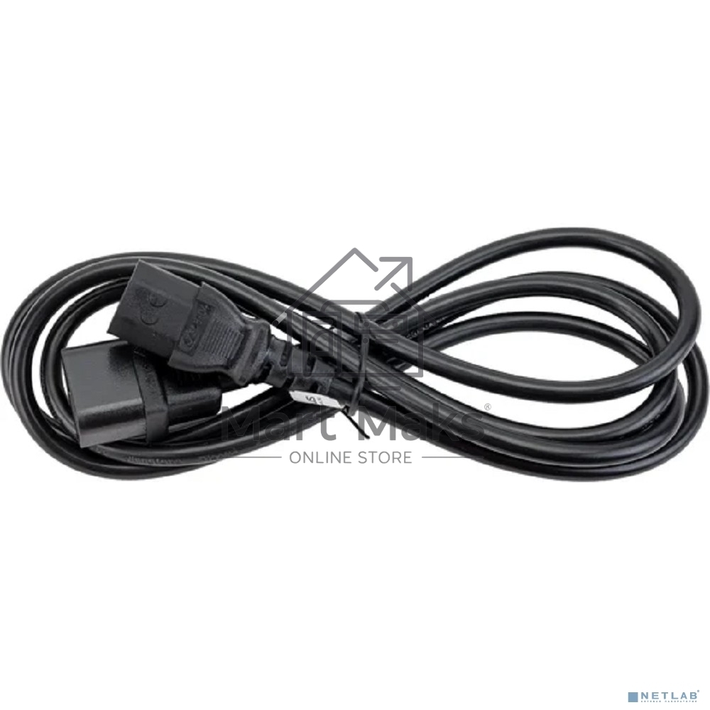 Кабель питания Cabeus PC-189-VDE-1.0-1.8M монитор-компьютер IEC 320 C13 - IEC 320 C14 (3x1.0), 1.8 м