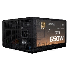 Блок питания Thermalright, 650W 80+ Gold (ATX, 3.1, Full modular, 1x24(20+4)pin, 2xCPU 8(4+4)pin, 2xPCIe*2 8(6+2)pin, 3xSATA3, 2xMOLEX4pin, Active, 120x120мм, 150x140x86mm, APFC, OVP, UVP, SCP, OCP, OTP, OPP, black)