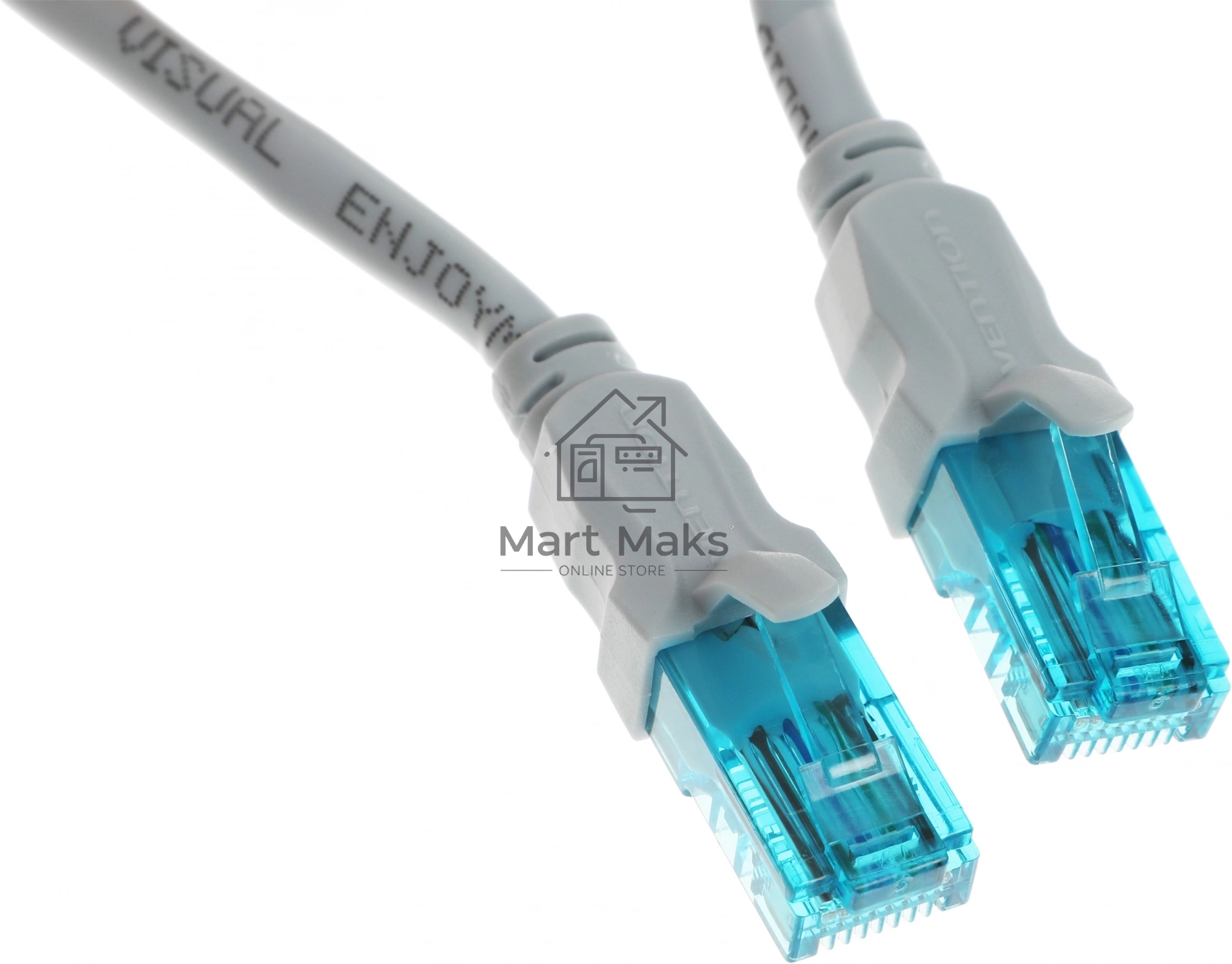 Патч-корд Vention прямой UTP cat.5е, RJ45 - 1,5м. Серый