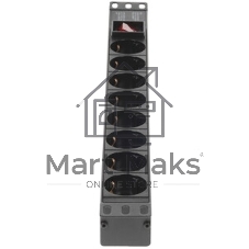 Блок розеток с сетевым фильтром (Surge Protect) и выключателем с подсветкой ExeGate ServerPro PDU-19H802 Al-8S-EU1.8CU-SW-SPD1 (19