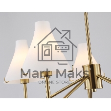 Люстра Ambrella light LH57133/5 BS/FR латунь/белый матовый E14/5 max 40W D650*590