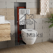 Комплект BAU 6 в 1: инсталляция BAU PRO для подвесного унитаза, унитаз подвесной безободковый торнадо обратного потока Bau Dream 52х36 Hurricane-5, сиденье быстросъемное микролифт, клавиша BAU Light антивандальная, нерж сталь брашированная