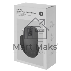 Мышь беспроводная Xiaomi Wireless Mouse Comfort Edition черный, 1200 dpi, радиоканал, USB, кнопки - 3