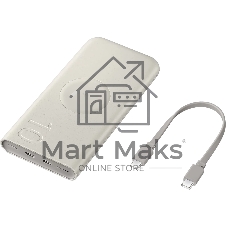 Портативный аккумулятор Samsung EB-U2510 10000mAh 25W 3A 2xUSB-C беспров.зар. бежевый (EB-U2510XUEGRU)