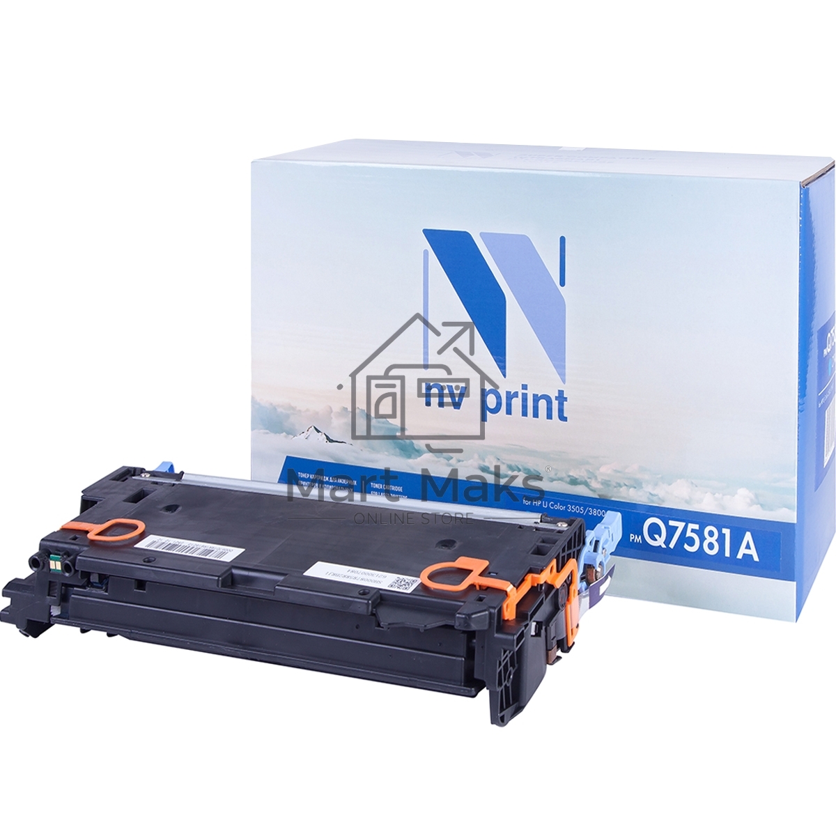 Картридж NV Print совместимый HP Q7581A CYAN для LJ Color 3505/3800 (6000k)