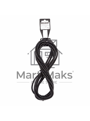 Трубa автомобильная гофрированная ПП Rexant, Ø4,6 мм, разрезная, бухтa 5 м/уп.