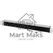 Блок распределения питания ЦМО R-10-6S-5C13-I-440-Z гор.размещ. 5xC13 6xSchuko базовые 10A без вилки