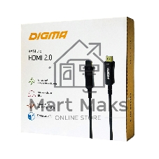 Кабель аудио-видео Digma HDMI 2.0 AOC HDMI (m)/HDMI (m) 10м. позолоченные контакты черный (BHP AOC 2.0-10)