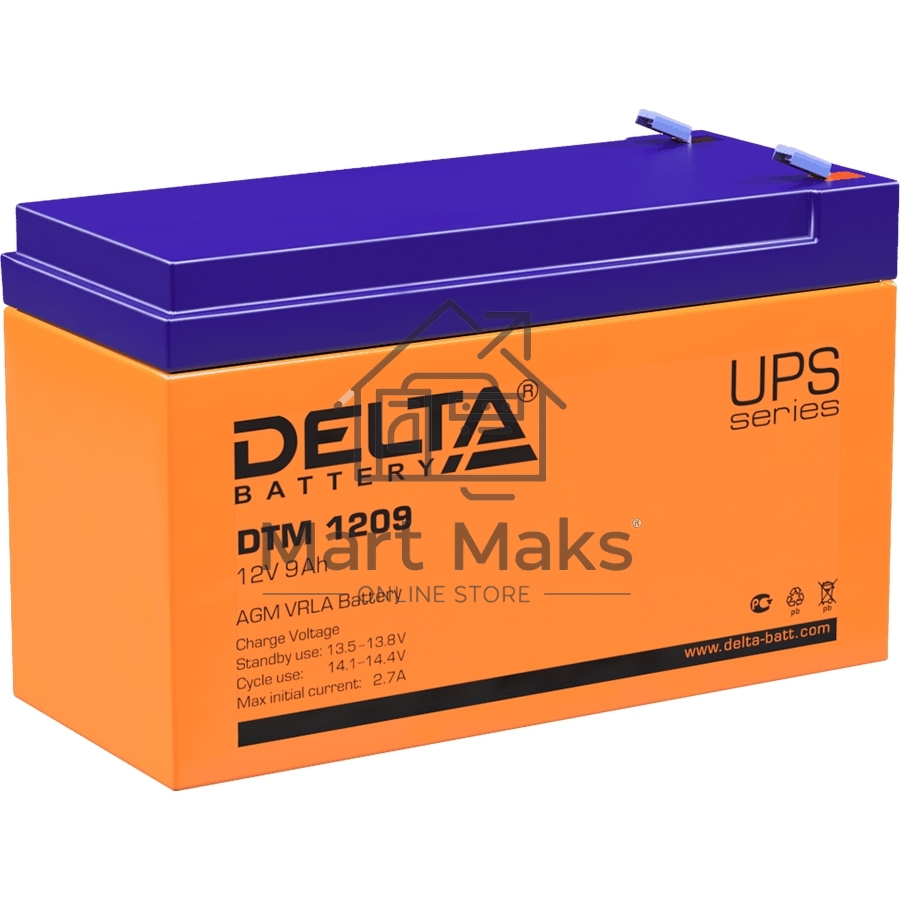 Батарея Delta DTM 1209 (12V, 9Ah)
