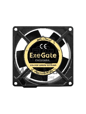 Вентилятор для корпуса ExeGate EX09238BAL черный, 92 мм, 2800 об/мин, 40 дБ