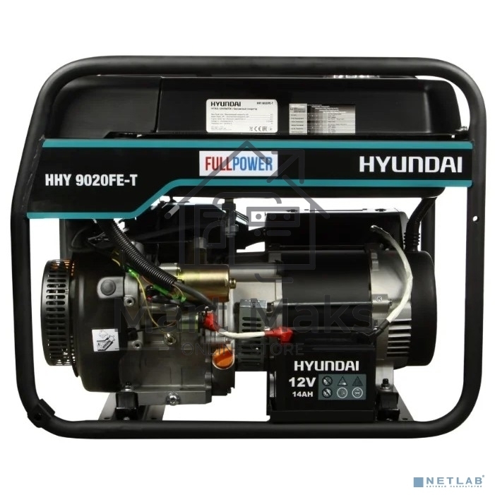 Электрогенератор бензиновый Hyundai HHY 9020FE-T, 6.5 кВт, 74 дБ, 86 кг