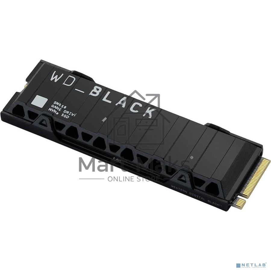Накопитель SSD WD Black SN850 WDS500G1XHE, 500Gb, PCIe 4.0 x4, M.2 2280, NVMe, R/W 7000/4100