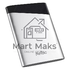 Внешний SSD Netac Z6S, 2TB, USB 3.2 Gen 2 Type-C, R/W 520/480, серебристый