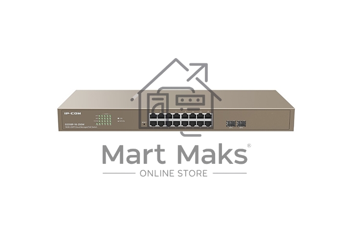 Коммутатор PoE IP-COM G3318P-16-250W с облачным управлением 16GE+2SFP
