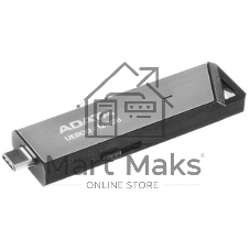 Флешка USB ADATA UE800 (AELI-UE800-128G-CSG), 128Gb, Type-C USB 3.2, R/W 1000/550, серебристый