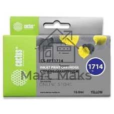 Картридж струйный Cactus CS-EPT2714 27XL желтый (17 мл) для Epson WorkForce WF-3620/3640/7110/7210