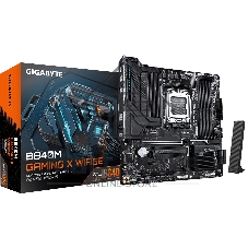 Материнская плата Gigabyte B840M GAMING X WIFI6E, AM5, AMD B840, 4xDDR5, 4xSATA, 2xM.2, 1xPCIe 4.0 x16, 1xPCIe 3.0 x16, 1xHDMI, 2xDP, 1x2.5Gb LAN, Wi-Fi 6E, Bluetooth 5.3, 1xUSB-C 5Gbps, 2xUSB-A 5Gbps, 4xUSB-A 2.0, 1xPS/2, 3x3.5 мм, 7.1, mATX
