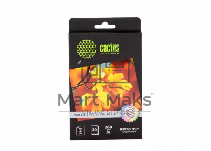 Фотобумага Cactus CS-HGA626020 Professional суперглянцевая A6 260 г/м2 20 листов