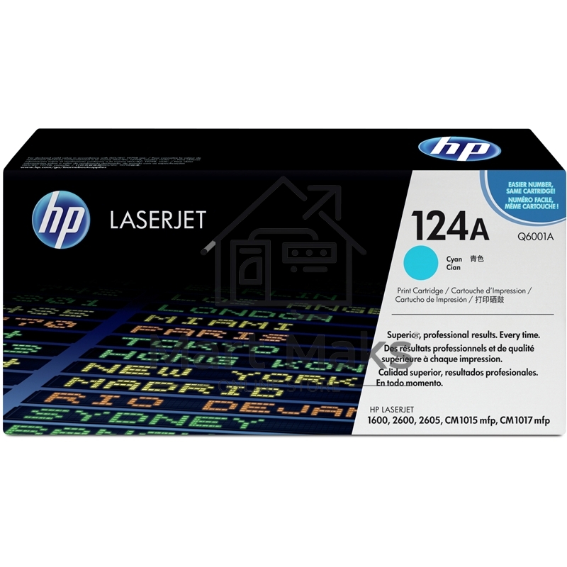 Картридж лазерный HP Q6001A голубой для Color LaserJet 2600 2000стр.
