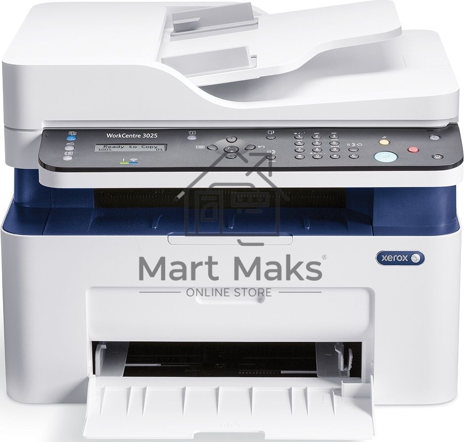МФУ лазерный Xerox WorkCentre 3025NI (WC3025NI#), A4, ч/б, печ. до 20 стр/мин., скан. до 17 стр/мин., 1200 x 1200 dpi (печать) 600 x 600 dpi (скан.), Wi-Fi, Ethernet, USB