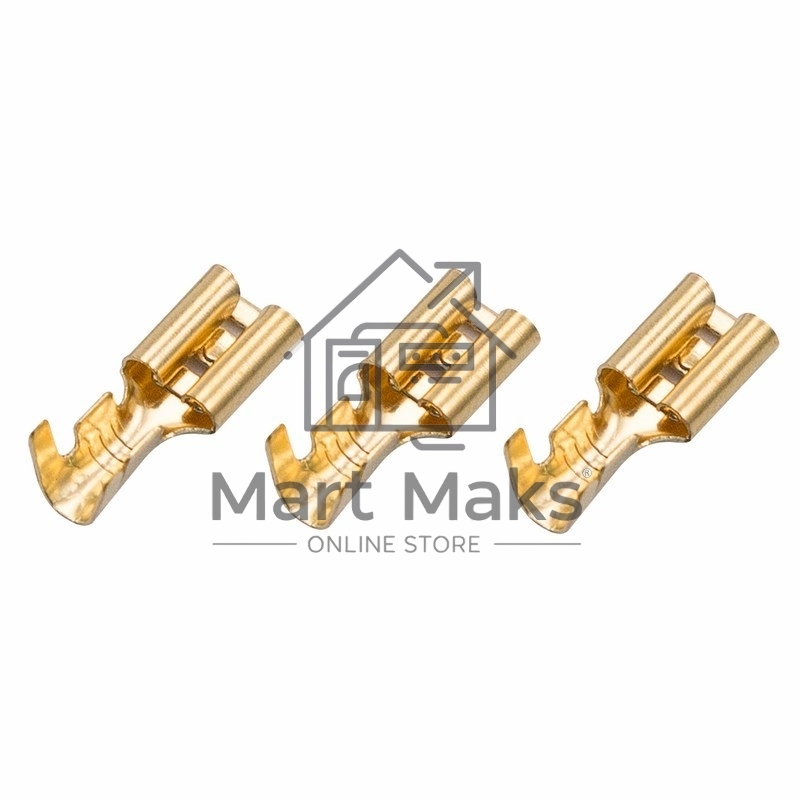 Клемма плоская Rexant, гнездо - 5,6 мм, 1-1.5 мм², (РП-м 1.5-(4.8) / DJ622-D4.8*0.5B), в упак. 10 шт.