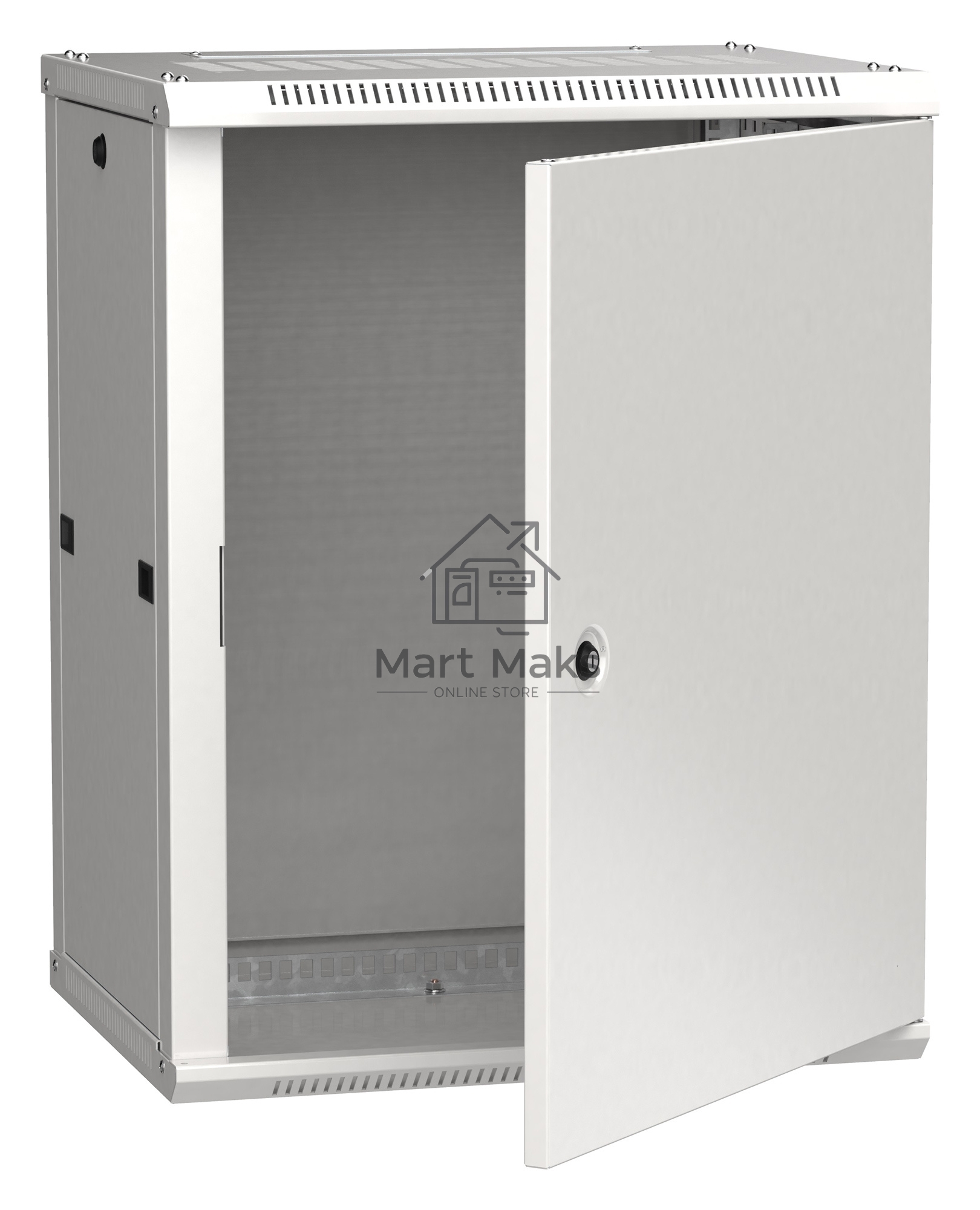 Шкаф монтажный ITK LINEA W (LWR3-12U64-MF) настенный 12U 600x450мм пер.дв.металл 90кг серый 350мм 29кг 200град. IP20 IK10 сталь