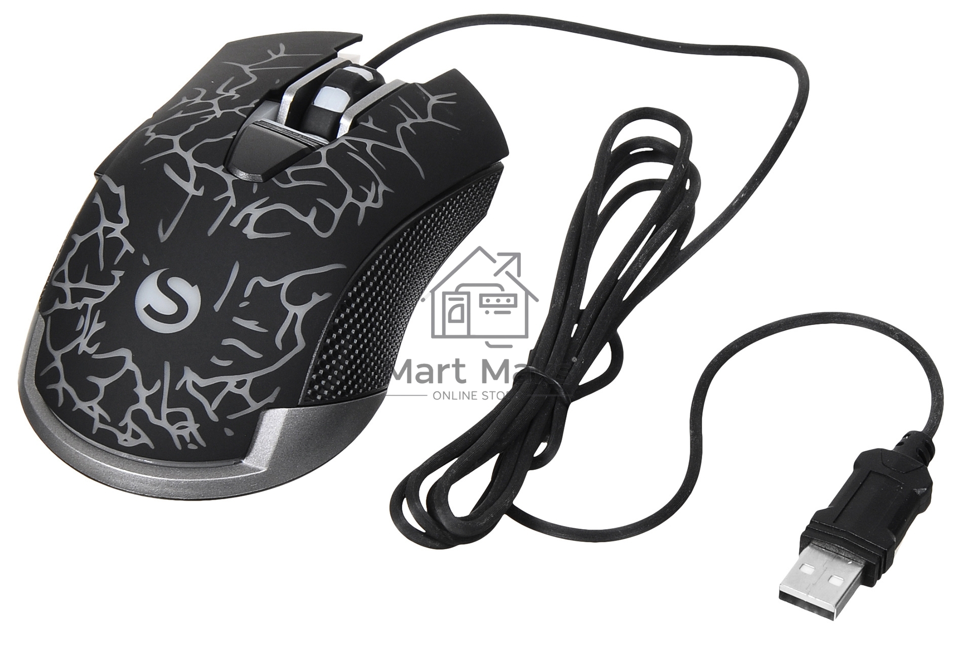 Мышь проводная SunWind SW-M705G черный, 3600 dpi, USB, кнопки - 6