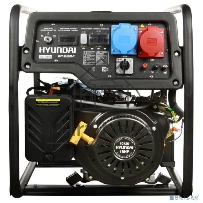 Электрогенератор бензиновый Hyundai HHY 9020FE-T, 6.5 кВт, 74 дБ, 86 кг