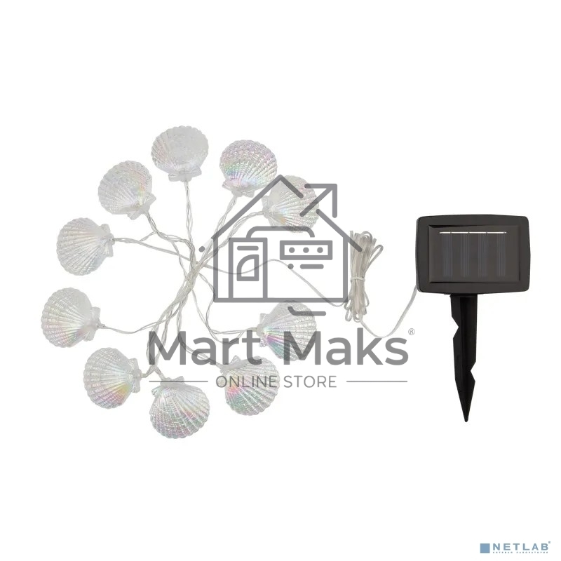 Каскад Lamper Хранитель жемчужины LED 4 м с выносной солнечной панелью 2 м и аккумулятором, холодное белое свечение